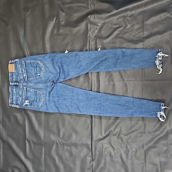 American Eagle next level stretch Distressed Jeggings size 0 short - Picture 5 of 6